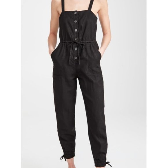 Alice + Olivia Pants - Alice + Olivia Tiana Button Front Black Jumpsuit